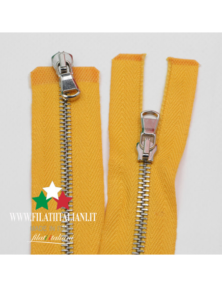 ZIP6205 ZIPPER IN BRUSHED METAL 85 CM 4 mm