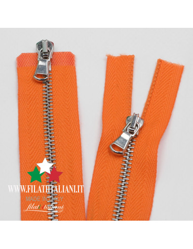 ZIP6206 ZIPPER IN BRUSHED METAL 85 CM 4 mm