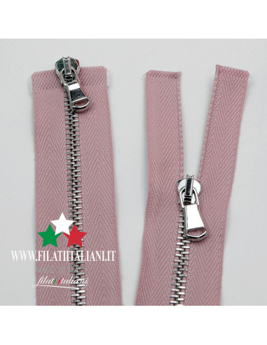 ZIP6209   ZIPPER IN BRUSHED METAL 85 CM 4 mm