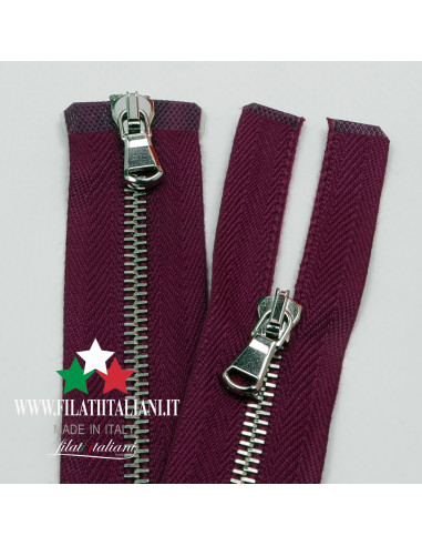 ZIP6210  ZIPPER IN BRUSHED METAL 85 CM 4 mm