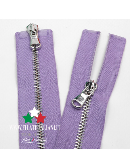 ZIP6211   ZIPPER IN BRUSHED METAL 85 CM 4 mm