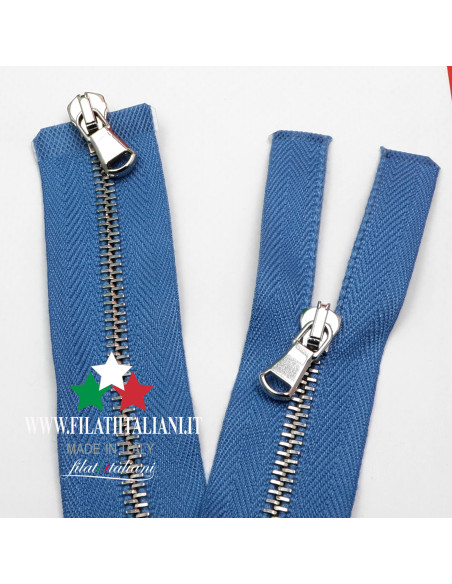 ZIP6212 ZIPPER IN BRUSHED METAL 85 CM 4 mm