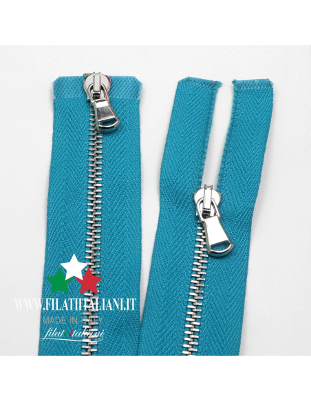 ZIP62114 ZIPPER IN BRUSHED METAL 85 CM 4 mm