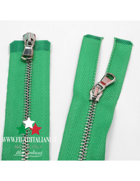 ZIP62115 CHIUSURA LAMPO IN METALLO SPAZZOLATO 85 CM 4 mm