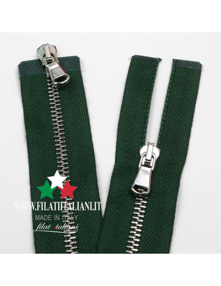 ZIP62117   ZIPPER IN BRUSHED METAL 85 CM 4 mm