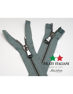 ZIP50002 ZIPPER IN BRUSHED METAL 80 CM 5.8 mm