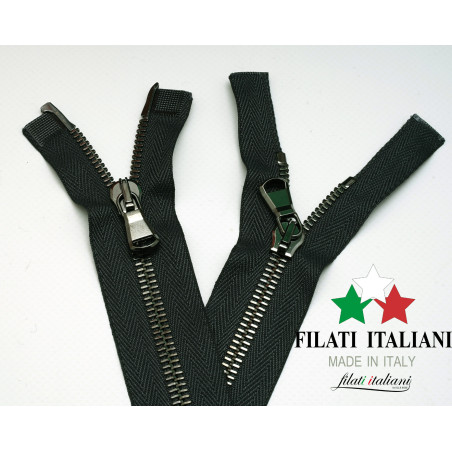 ZIP50003 ZIPPER IN BRUSHED METAL 80 CM 5.8 mm