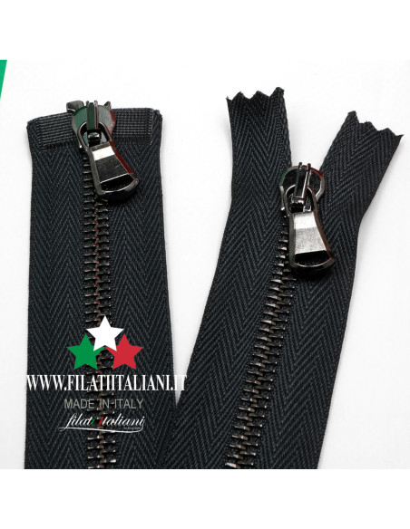 ZIP6225 ZIPPER IN BRUSHED METAL 80 CM 5.8 mm