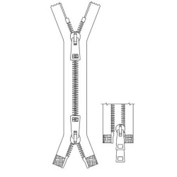 ZIP6218 CHIUSURA LAMPO IN METALLO SPAZZOLATO 80 CM 5.8 mm 2