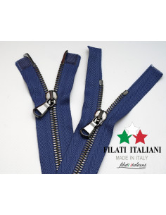 ZIP50009 ZIPPER IN BRUSHED METAL 80 CM 5.8 mm