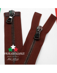 ZIP6222   ZIPPER IN BRUSHED METAL 80 CM 5.8 mm