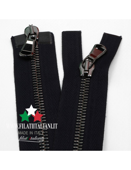 ZIP6224    ZIPPER IN BRUSHED METAL 80 CM 5.8 mm