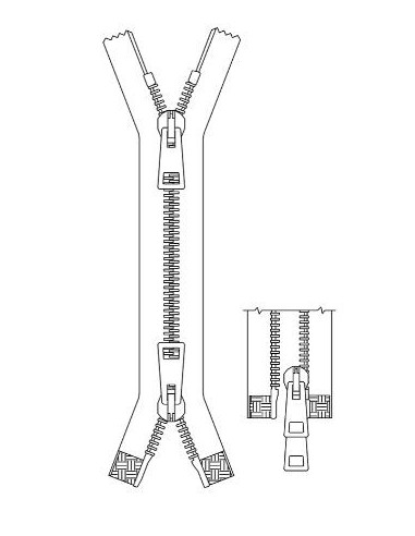 ZIP6230   CHIUSURA LAMPO IN PLASTICA COMBY 100CM 5.50 mm