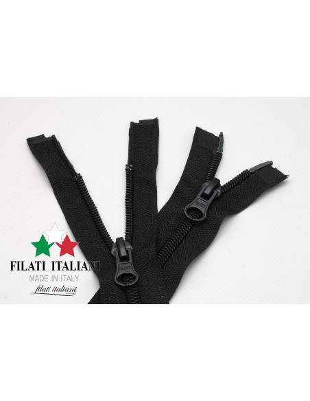 PLASTIC ZIPPER 80 CM 6.40 mm Comby divisible double-slider zipper f...