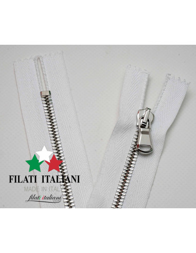 ZIP50300 ZIPPER IN BRUSHED METAL 25CM 4.5 mm