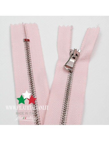 ZIP6253  CHIUSURA LAMPO UN CURSORE FISSA 25 CM 4.5 mm