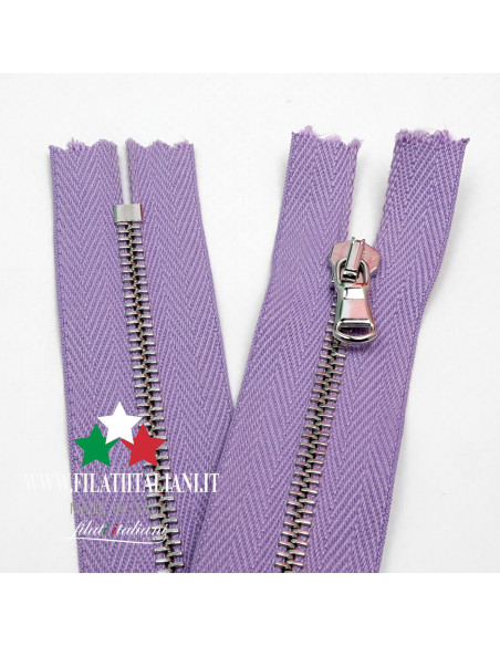 ZIP6256    ZIPPER IN BRUSHED METAL 25CM 4.5 mm