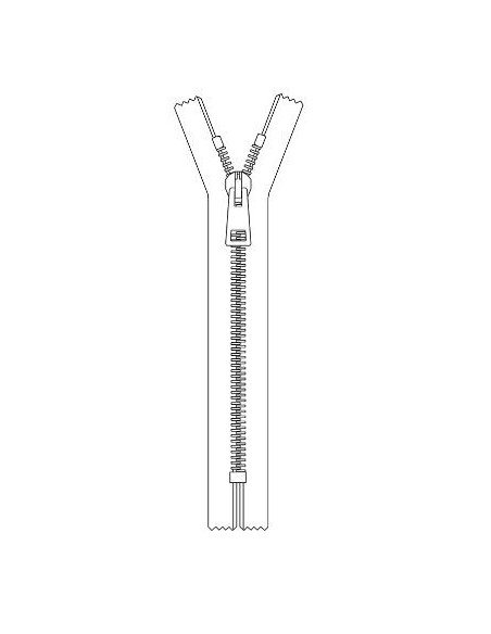 ZIP6258    ZIPPER IN BRUSHED METAL 25CM 4.5 mm