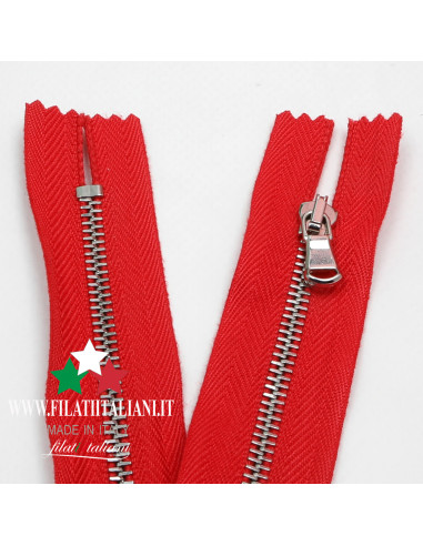 ZIP6260    ZIPPER IN BRUSHED METAL 25CM 4.5 mm