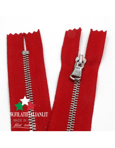 ZIP6261    ZIPPER IN BRUSHED METAL 25CM 4.5 mm