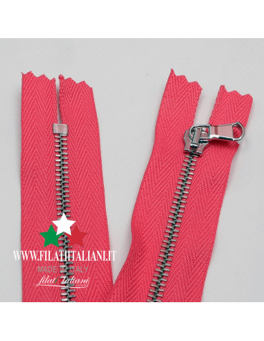 ZIP6250    ZIPPER IN BRUSHED METAL 25CM 4.5 mm