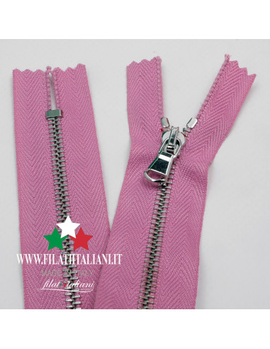 ZIP6254     ZIPPER IN BRUSHED METAL 25CM 4.5 mm