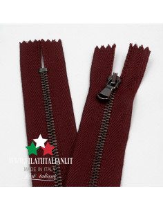 ZIP6278  ZIPPER IN BRUSHED METAL GUNMETAL 25CM 4.5 mm