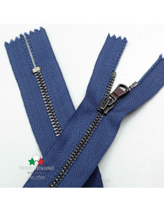 ZIP50022 CHIUSURA LAMPO UN CURSORE FISSA CANNA DI FUCILE 25 CM 4.5 mm