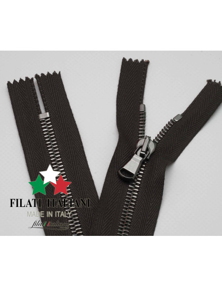 ZIP50050 CHIUSURA LAMPO UN CURSORE FISSA CANNA DI FUCILE 25 CM 5.8 mm