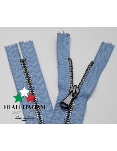 ZIP50054 CHIUSURA LAMPO UN CURSORE FISSA CANNA DI FUCILE 25 CM 5.8 mm