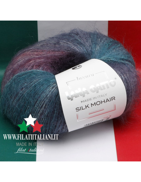 SM 30993  SILK MOHAIR STAMPATO LANA GATTO