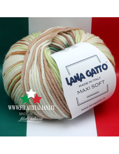 MXS 30658 MAXI SOFT STAMPATO MERINO LANA GATTO