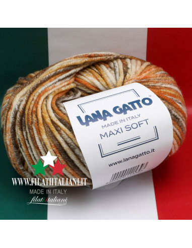 MXS 30987  MAXI SOFT STAMPATO  MERINO LANA GATTO