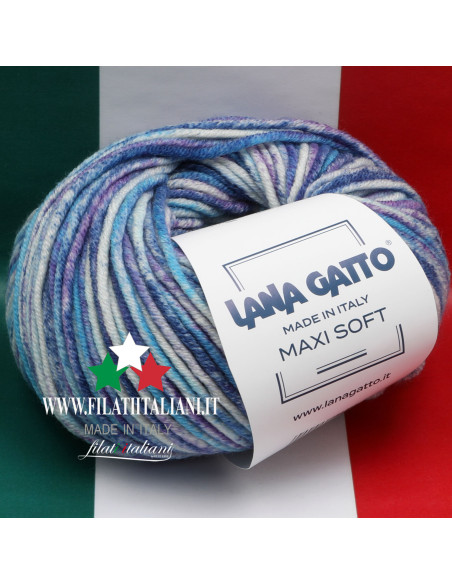 MXS 30992  MAXI SOFT STAMPATO  MERINO LANA GATTO