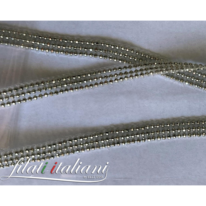 7378/03 SILVER BALL CHAIN KNIT MONILE  a 3 fili   0,2MT   3,30€