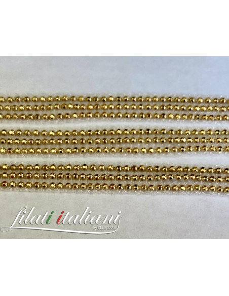 7378/03 ORO  BALL CHAIN KNIT MAGLIA di CATENA a PALLINE a 3 fili  1...