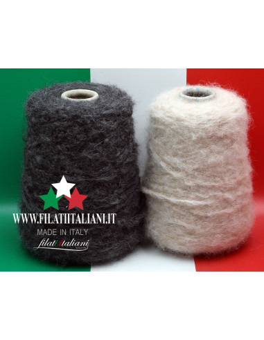 LC6520  LOT 2 bob. ALPACA  BRUSHED IRK  8.99€/100g