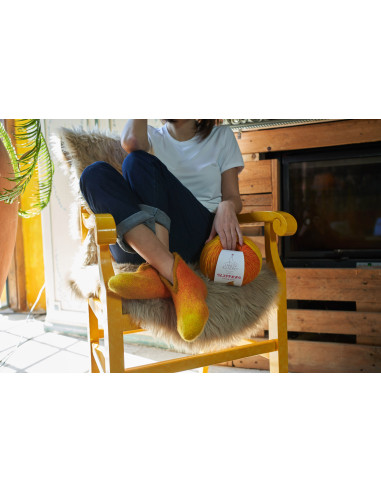 SLI018  FILATO PER CALZETTERIA art. SLIPPERS 200g LANE DU NORD