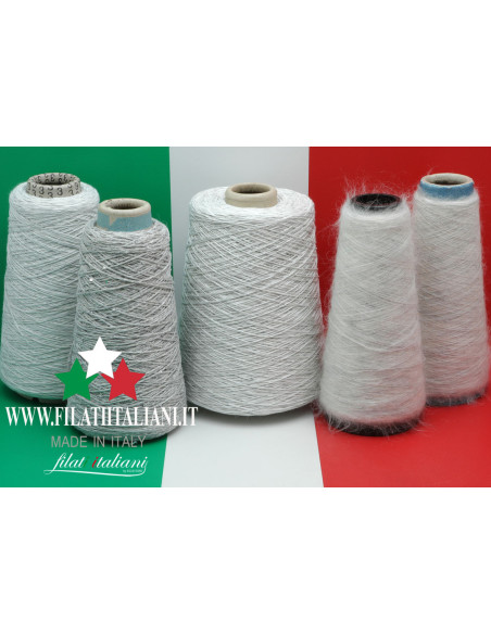 LA7921 LOT 5 bob. COTTON LINEN+ PAILLETTES + BABY MOHAIR 5.99€/100g...