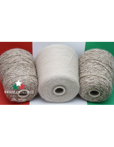 L1363X LOT 3 bob.  15.99€/100g        YARN WITH TWEED E  PAILLETTES...