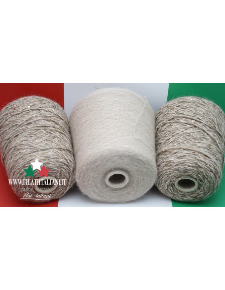 L1363X LOT 3 bob.  15.99€/100g        YARN WITH TWEED E  PAILLETTES...