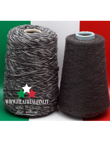 LC7551 LOT 2 Bob.     CASHMERE WITH LUREX GLITTERING + COMBINED CASHMERE SOL 10.99€/100g