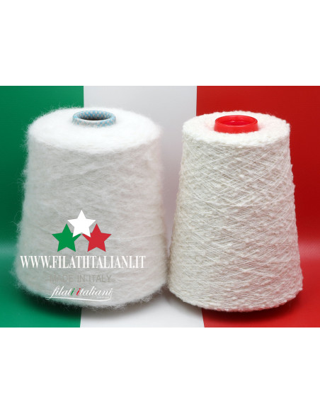 LC6577   LOT  2  bob.    BABY ALPACA  GARZATA + FILATO FANTASIA RISO   4.99€/100g