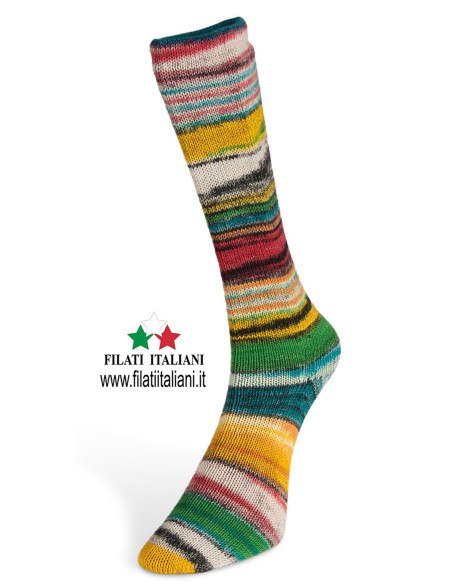 ECS001 НОСОЧНАЯ ПРЯЖА   ECLECTIC SOCK 100г  LANE DU NORD