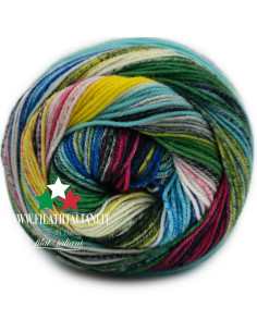 ECS006 НОСОЧНАЯ ПРЯЖА   ECLECTIC SOCK 100г  LANE DU NORD