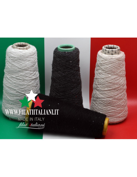 LC7657  LOT  4 bob.  CASHMERE PAILLETTES DM  29.99€/100g