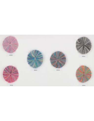 OP30932  SILK MOHAIR STAMPATO OPERA LANA GATTO