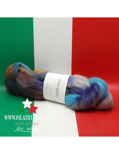 OP30932  SILK MOHAIR STAMPATO OPERA LANA GATTO