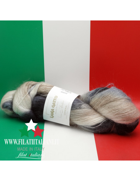 OP30933  SILK MOHAIR STAMPATO OPERA LANA GATTO