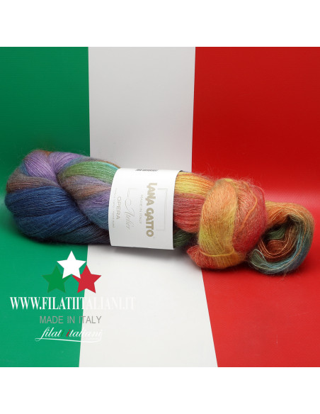 OP30934  SILK MOHAIR STAMPATO OPERA LANA GATTO